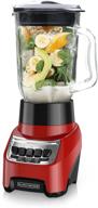 🔴 black+decker 6-cup glass jar countertop blender, 10-speed settings, bl1210rg - red логотип