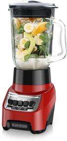 img 4 attached to 🔴 BLACK+DECKER 6-Cup Glass Jar Countertop Blender, 10-Speed Settings, BL1210RG - Red