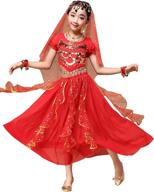 👯 belly dance costume for girls: astage sequin indian dance carnival sets - perfect for halloween and more! logo