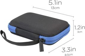 img 1 attached to CO2CREA Hard Travel Case - Replacement for WD My Passport Go Cobalt SSD 500G / 1TB Portable External Storage - Black Case with Blue Zipper