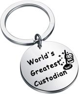 🔑 world's best custodial jewelry: feelmem keychain for showing gratitude to janitors logo