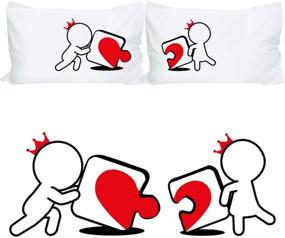 img 1 attached to BoldLoft Incomplete Without You Couples Pillowcases: Perfect Him and Her Couple Gifts for Anniversary, Wedding, Engagement, Christmas, Newlywed, and More