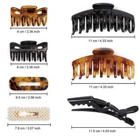 img 3 attached to Tobeffect Barrettes Celluloid Alligator Accessories