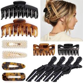 img 4 attached to Tobeffect Barrettes Celluloid Alligator Accessories