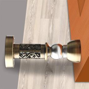 img 1 attached to 🚪 Alise Magnetic Door Stop: Heavy Duty Metal Door Holder for Floor/Wall Mount - Green Bronze