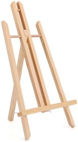 img 3 attached to 🎨 Tosnail 6 Pack 15"D Natural Wooden Tabletop Easel Stand for Painting