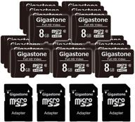 gigastone 8gb 20-pack micro sd card: full hd video, surveillance 📷 security cam action camera drone, 80mb/s micro sdhc class 10 - memory bundle logo