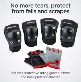 img 3 attached to 🧤 Schwinn Children's Protective Bicycle Gloves, Knee Pads, and Elbow Pads