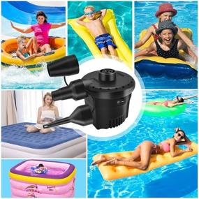 img 3 attached to 🔌 BLUELF Air Pump for Inflatables: Efficient 130W AC 110V Pump for Air Mattresses, Pool Floats, Toys & More - Includes 3 Nozzles