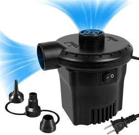 img 4 attached to 🔌 BLUELF Air Pump for Inflatables: Efficient 130W AC 110V Pump for Air Mattresses, Pool Floats, Toys & More - Includes 3 Nozzles