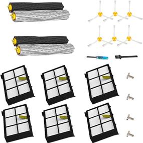 img 4 attached to 🧹 YOKYON Replacement Parts Kit for iRobot Roomba 800 and 900 Series - 805 860 870 871 880 890 960 980 981 985 Vacuum Cleaner Accessories - Debris Extractor Set, Side Brush, and HEPA Filters