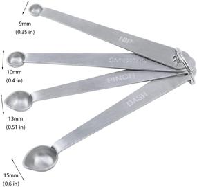 img 2 attached to 🥄 Premium Stainless Steel Mini Measuring Spoons Set – Dash, Pinch, Smidgen, Nip – Kitchen Tools & Gadgets by Antrader 201