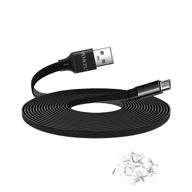 🔌 foboiu 10ft micro usb extension cable for wyze cam, amazon cloud cam, nest indoor cam & more - charging and data sync cord for security cams & smartphones (black) logo