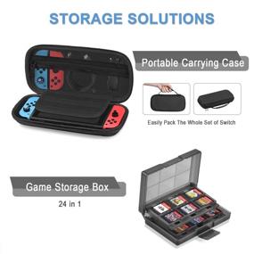 img 3 attached to Ultimate Nintendo Switch Accessories Bundle: Carrying Case, Charging Dock, Games Case & More!