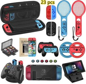img 4 attached to Ultimate Nintendo Switch Accessories Bundle: Carrying Case, Charging Dock, Games Case & More!