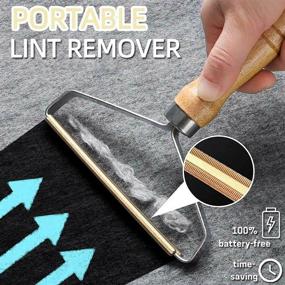 img 3 attached to 🧹 Lint Remover Clothes Fuzz Shaver - Generic Portable Lint Rollers, Sweater Shaver for Removing Lint, Pet Hair, and Dust from Clothes, Furniture – Reusable, Double-Sided