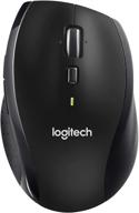 🖱️ renewed logitech m705 wireless marathon mouse: 3-year battery & hyper-fast scrolling in ergonomic black design for pc/laptop with unifying receiver logo