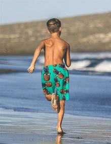 img 2 attached to 🩳 ALISISTER Boys Swim Trunks Toddler Beach Shorts with Boardshorts Pockets, Elastic Drawstring, Quick Dry, Ideal for 5-14 Years Old