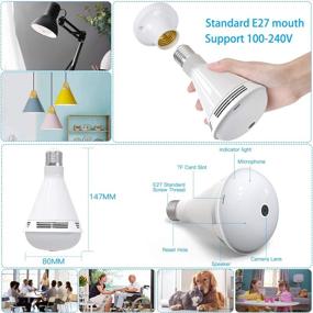 img 2 attached to 📷 FOOKTU 3 in 1 Smart Wi-Fi Bulb Camera: Hidden Camera, Bluetooth Speaker, Security Camera, Wireless Color Changing LED Lights Bulbs with IP Cam, Motion Detection, Two Way Audio - Ideal for Home & Indoor Use