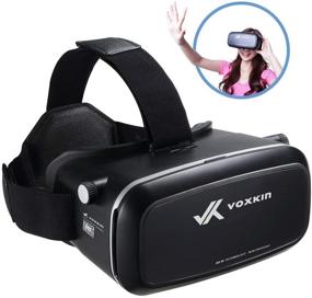 img 4 attached to 👓 Voxkin виртуальная реальность гарнитура 3D VR очки: высокочеткость линзы, регулируемый ремень, идеально подходит для iPhone, Samsung и других устройств (от 3,5" до 6,5")