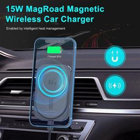 img 3 attached to 🔌 15W Magnetic Wireless Car Charger with Auto-Clamping Vent Mount - Compatible with iPhone 13/12/12 Pro/12 mini/12 Pro Max
