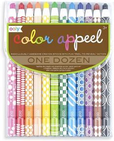 img 4 attached to 🖍️ Ooly Color Appeel Crayon Sticks - Set of 12 Peelable Colored Crayons