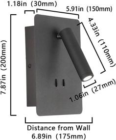 img 2 attached to 🔦 Joossnwell 10W LED Wall Sconces: Adjustable Spotlight Bedside Reading Light for Bedroom and More