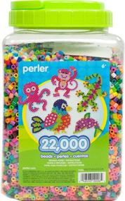 img 4 attached to 🎨 Бесконечное веселье с набором разноцветных бисерных бусин Perler Beads - 22000 штук для детских ремесел!