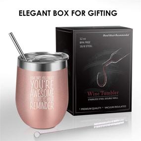 img 2 attached to 🎁 GSPY Wine Tumbler Cup: Best Thank You and Inspirational Gifts for Women - Funny Christmas, Birthday and Appreciation Gifts for Best Friend, Mom, Wife, Daughter, Sister, Coworker, and Teacher!