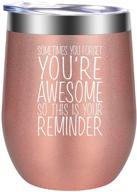 🎁 gspy wine tumbler cup: best thank you and inspirational gifts for women - funny christmas, birthday and appreciation gifts for best friend, mom, wife, daughter, sister, coworker, and teacher! logo