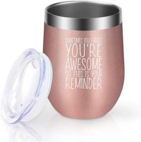 img 1 attached to 🎁 GSPY Wine Tumbler Cup: Best Thank You and Inspirational Gifts for Women - Funny Christmas, Birthday and Appreciation Gifts for Best Friend, Mom, Wife, Daughter, Sister, Coworker, and Teacher!