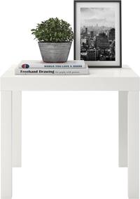 img 2 attached to 🏺 Ameriwood Home Parsons White End Table: Enhance Your Space with Stylish Elegance