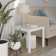 🏺 ameriwood home parsons white end table: enhance your space with stylish elegance logo