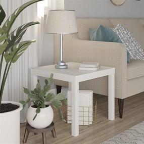 img 4 attached to 🏺 Ameriwood Home Parsons White End Table: Enhance Your Space with Stylish Elegance