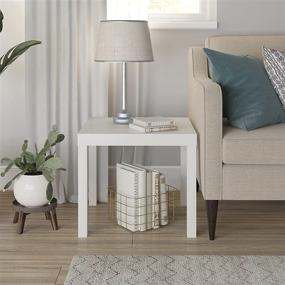 img 3 attached to 🏺 Ameriwood Home Parsons White End Table: Enhance Your Space with Stylish Elegance