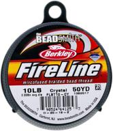 🧵 beadsmith fireline braided bead thread, 10-pound, 50 yards (crystal) - high-strength thread for beading projects logo