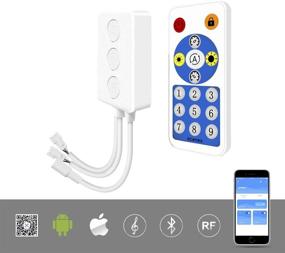 img 4 attached to 🎵 BTF-LIGHTING WS2812B WS2811 1903 Bluetooth Controller with Dual Signal Output Ports for LED Module Pixel Strip Light Andriod iOS APP /3 Keys Button/RF Remote Control, Music SP601E Built-in Microphone