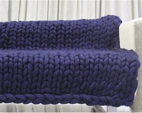 img 1 attached to 🧶 MLMGUO Giant Merino Wool Yarn Chunky Arm Knitting - Super Soft & Bulky Wool Roving for Navy Chunky Knitting Blanket - 8 lbs