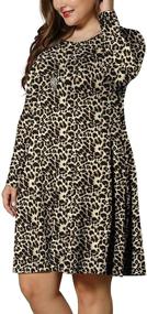 img 3 attached to Leopard Print Women's Summer Dress with 🐆 XL-6XL Sizes and Multiple Pockets - LONGYUAN Collection