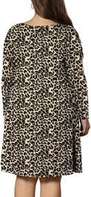 img 2 attached to Leopard Print Women's Summer Dress with 🐆 XL-6XL Sizes and Multiple Pockets - LONGYUAN Collection