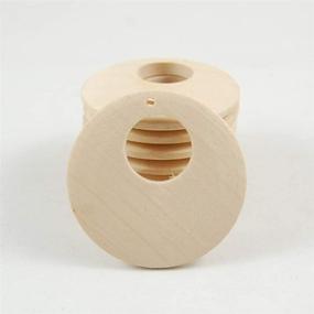 img 1 attached to 🌳 Pack of 50 Natural Wood Earrings Pendants – Unfinished Wooden Pendants with Hole for Jewelry Making, 30mm Size