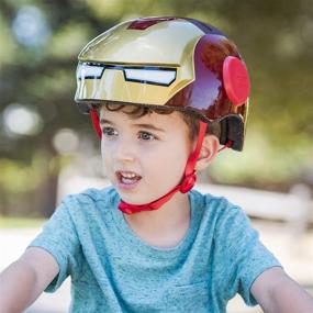 img 3 attached to Step into the Marvel Universe with the BELL Iron Man Hero Helmet for Kids (Ages 5-8), Featuring Striking Red Design!