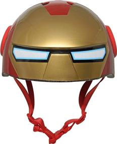 img 2 attached to Step into the Marvel Universe with the BELL Iron Man Hero Helmet for Kids (Ages 5-8), Featuring Striking Red Design!