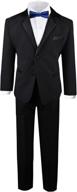 👦 stylish boys tuxedo black dresswear - perfect size for boys' clothing, suits & sport coats logo