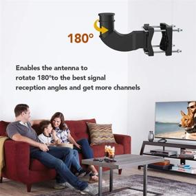 img 3 attached to Antop Adjustable Outdoor Attic TV Antenna Mount Pole: 180 Degree Rotation, Lightweight Compact Design, Easy Installation