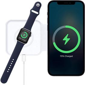 img 4 attached to 🔌 Ultimate 2-in-1 Wireless Magnetic Charger for iPhone 12/11 Series, AirPods Pro, iWatch