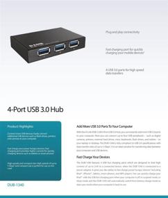 img 3 attached to D-Link DUB-1340 USB Hub: 4 Multi Port USB 3.0 SuperSpeed with Fast Charging, MicroUSB Port & 5V/4A Power Adapter