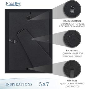 img 1 attached to 🖼️ Enhance Your Memories with Icona Bay 5x7 Picture Frames – Contemporary Set of 12, Black Molding, Wall Mount or Table Top, from the Inspirations Collection