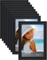 🖼️ enhance your memories with icona bay 5x7 picture frames – contemporary set of 12, black molding, wall mount or table top, from the inspirations collection логотип