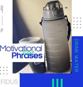 img 2 attached to 💦 Fidus Large Half Gallon/64OZ Motivational Water Bottle: Paracord Handle, Removable Straw, Leakproof, BPA Free, Time Marker - Stay Hydrated Daily!